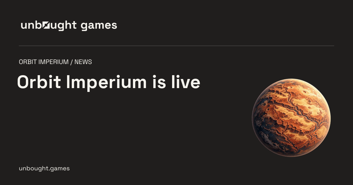 Orbit Imperium is live