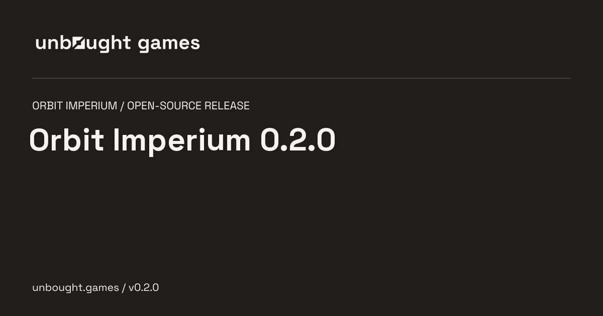 Orbit Imperium 0.2.0